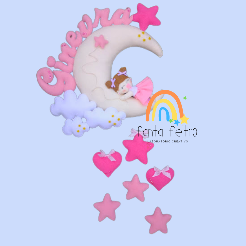 Fiocco Luna e Stelle con Bimba