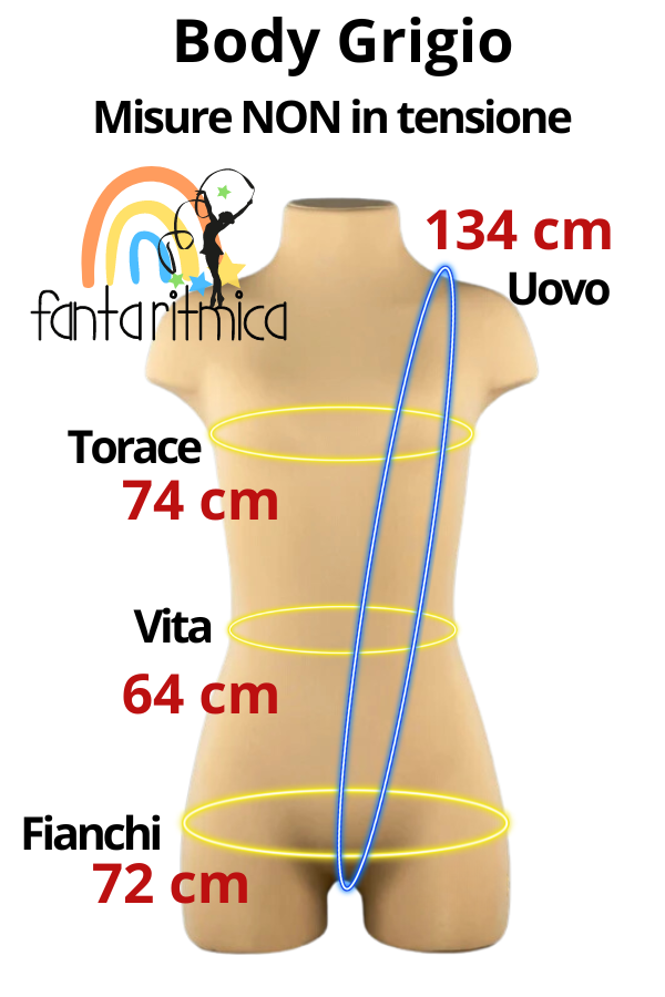 Body ginnastica ritmica per altezza 160-168 cm