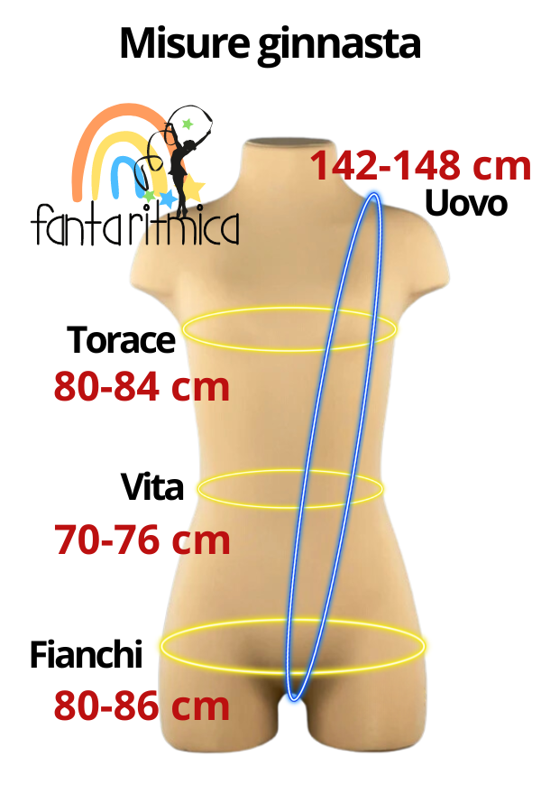 Body ginnastica ritmica per altezza 160-168 cm