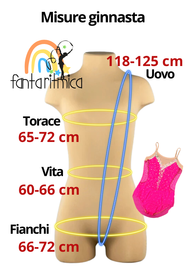 Body ginnastica ritmica per altezza 138-148 cm