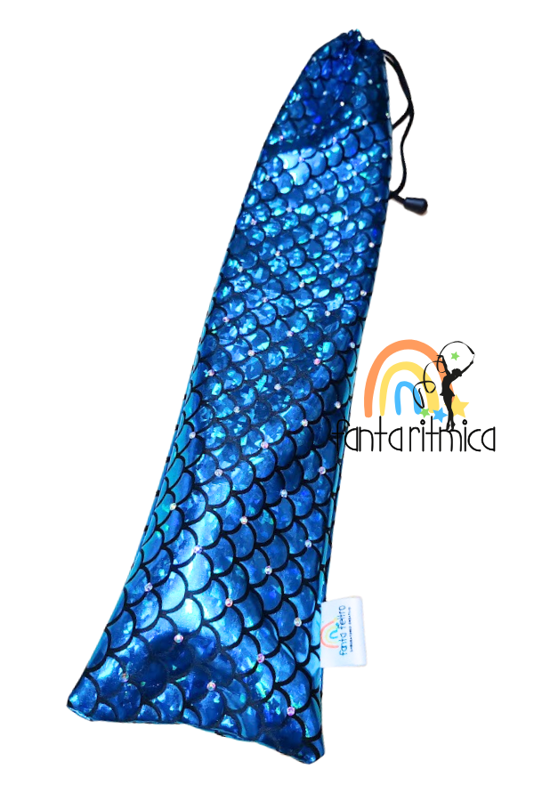 Porta Clavette blu iridescente con strass