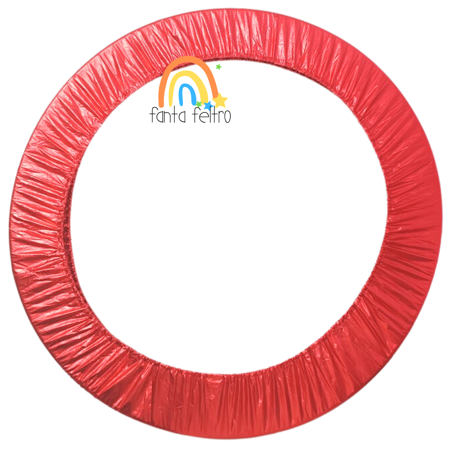 Red metallic wheel cover